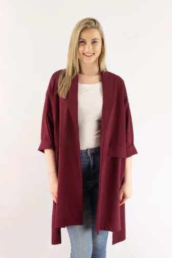 Płaszcz punto bordowy